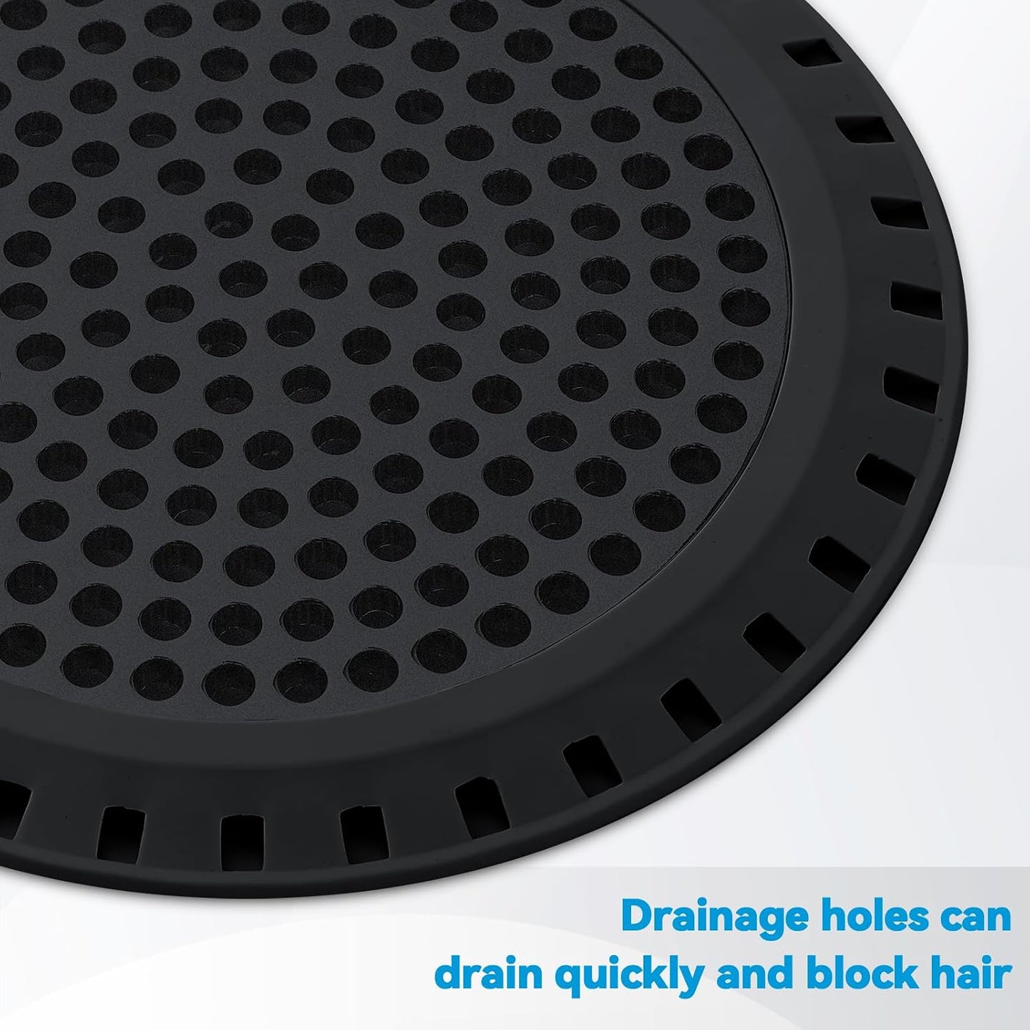 Shower Drain Hair Catcher,Aluvor Shower Drain Cover Bathtub Drain Strainer | Weighted Metal Hair Trap Stopper Sink Protector Filter Bathroom Flat Strainer Stopper (Silver gray)