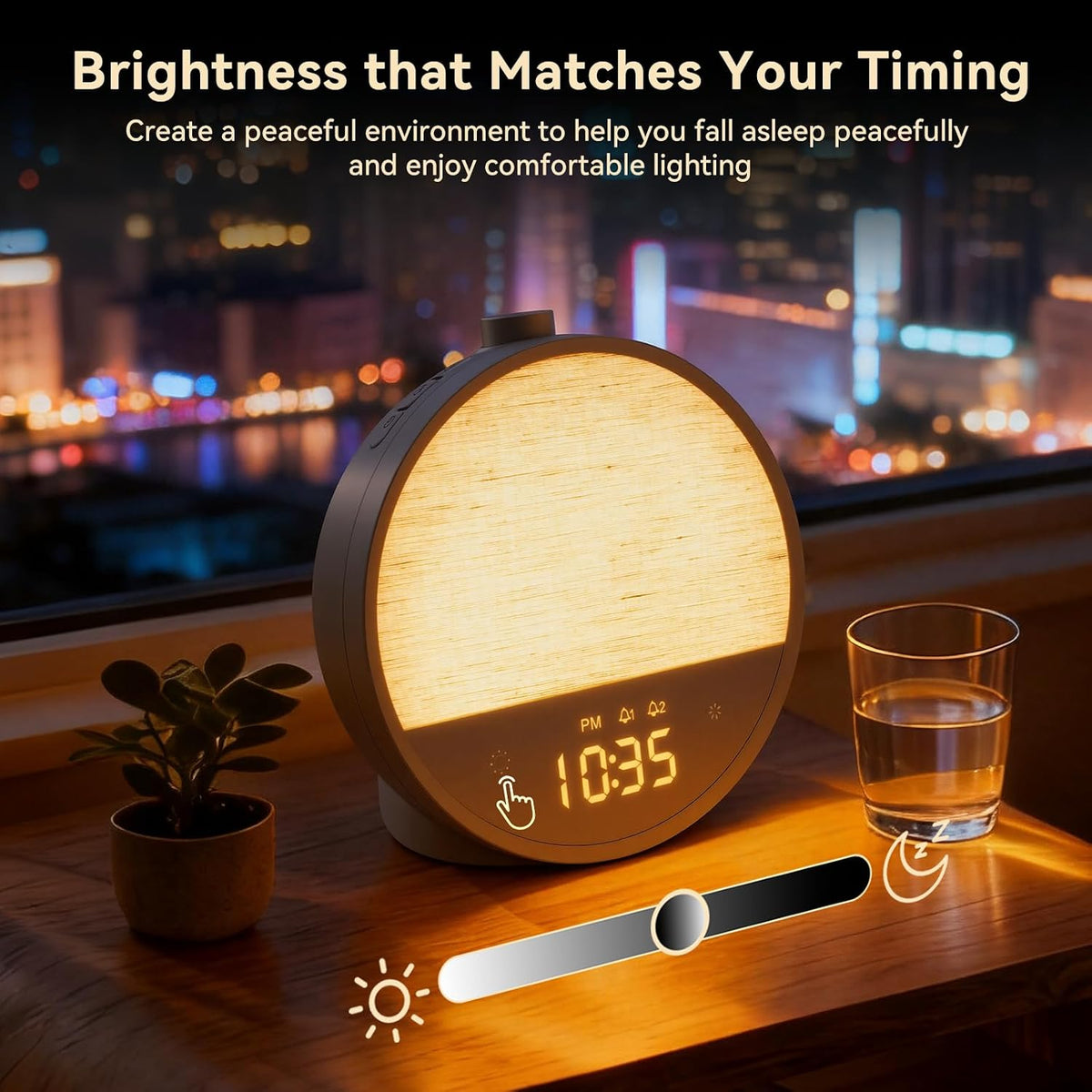 Vivilumens Sunrise Alarm Clock for Bedroom, White Noise Sound Machine