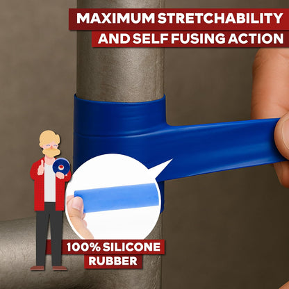 XFasten Self Fusing Silicone Tape Waterproof – 1" x 36 Feet Black, Self Amalgamating Tape, Silicone Rubber for Plumbing, Sealing Pipes, Hose Repair, Outdoor Coax and Electrical Cables – Weatherproof