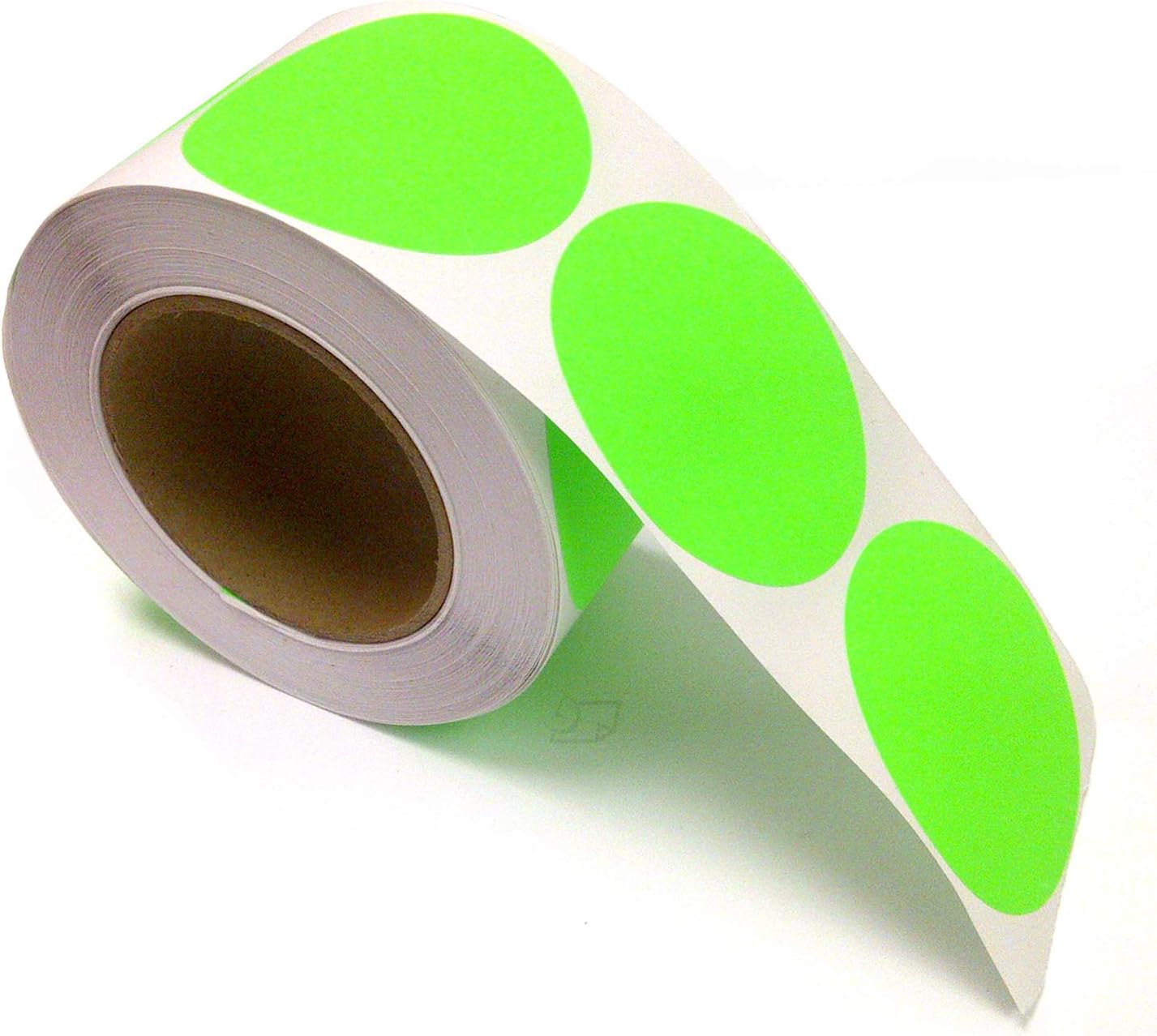 Blank Color Coding Stickers, Writable Surface â€“ 500 Permanent Labels per Roll (Yellow Fluorescent, 1.5" Circle)