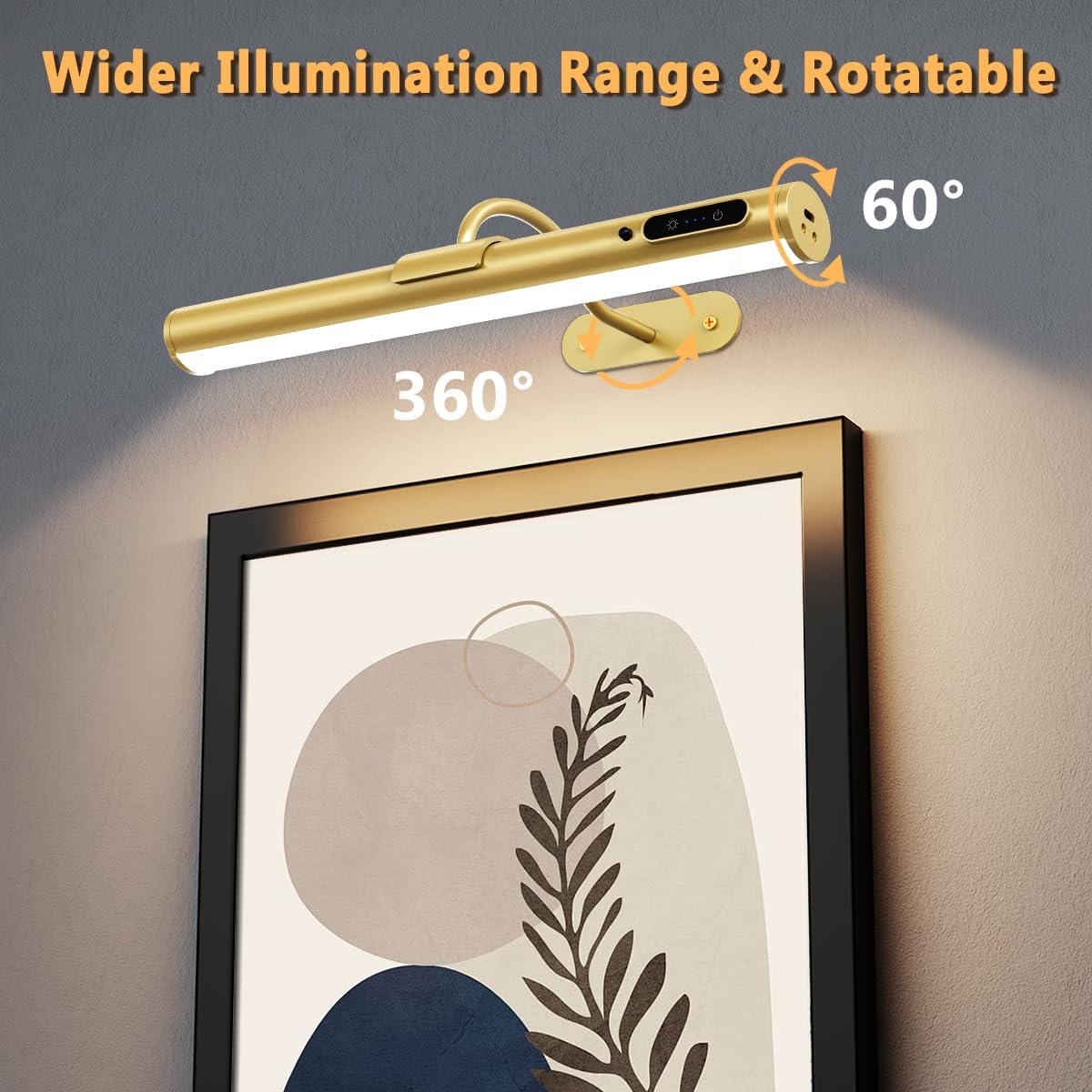 Hapfish Motion Sensor Battery Operated Wall Sconce,Wireless Picture Lights