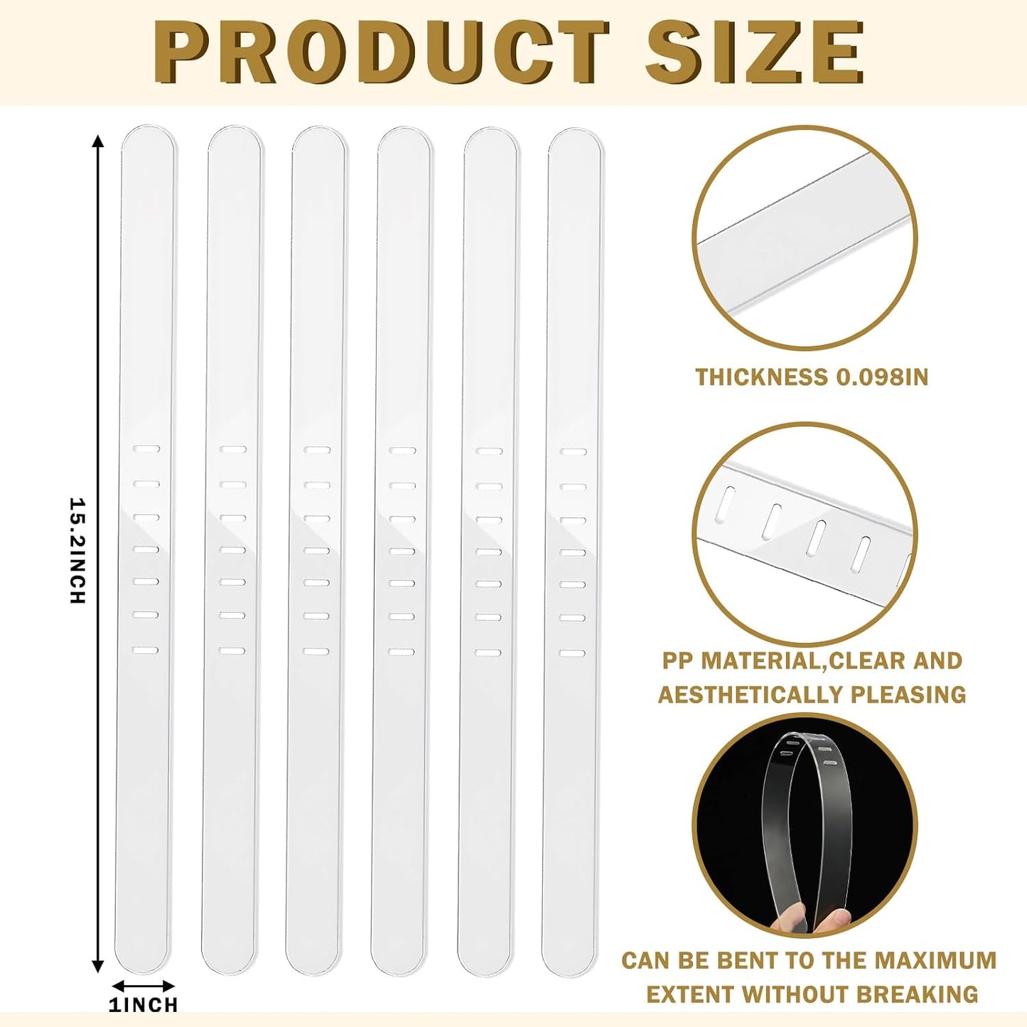 Junkin 8 Pcs Replacement Strips for Bed Sheet Holder, Clear Bedsheet Replacement Straps Compatible with Most Bed Lock Sheet Holders