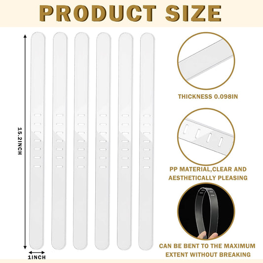 Junkin 8 Pcs Replacement Strips for Bed Sheet Holder, Clear Bedsheet Replacement Straps Compatible with Most Bed Lock Sheet Holders