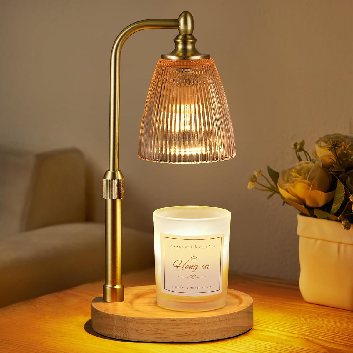 Hong-in Candle Warmer Lamp with Timer,Birthday Gifts for Women Mom Sister
