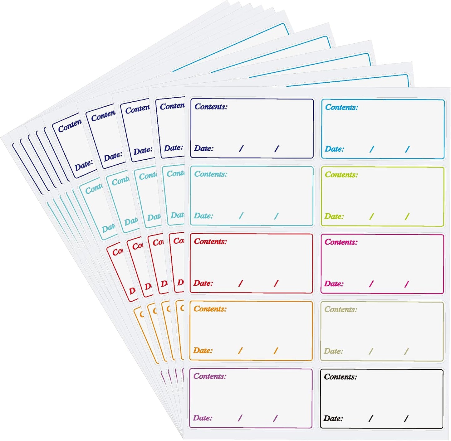 Hybsk Removable Freezer Labels Easy Peel Off - Frozen Food Storage Labels that Leave No Sticky Residue After Use (Type 1)