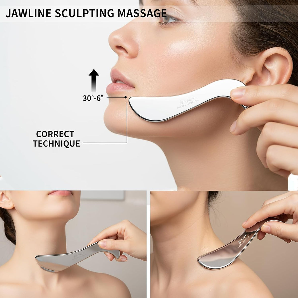 BYYDDIY-Large and Small Set,Stainless Steel Gua Sha Muscle Scraper Tool-Scraping Massage Tools,Scar Tissue Tool for Physical Therapy Tool