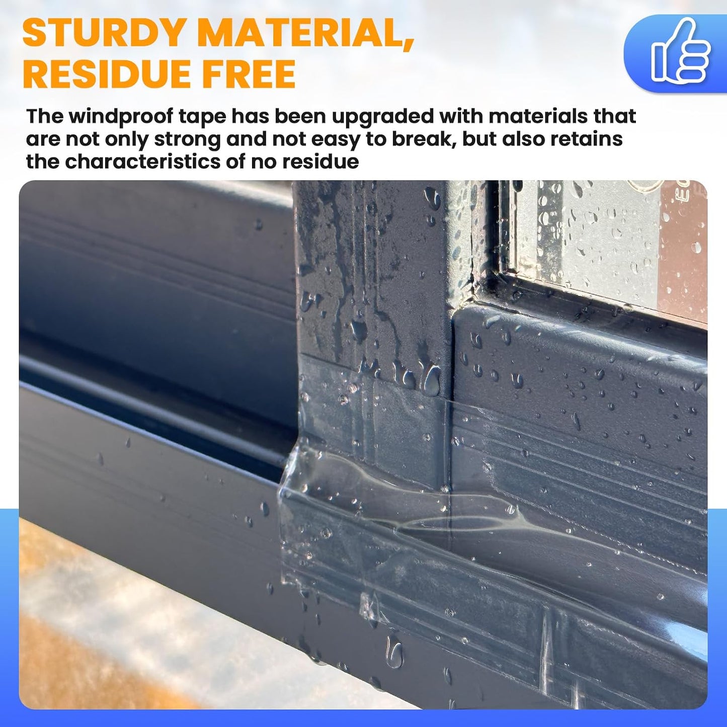 White Window Weather Sealing Tape, AC Air Conditioner Sealing Tape | Window Draft Isolation, No Residue, Self Adhesive for Keep Out Cold Air Dust Rain, Waterproof