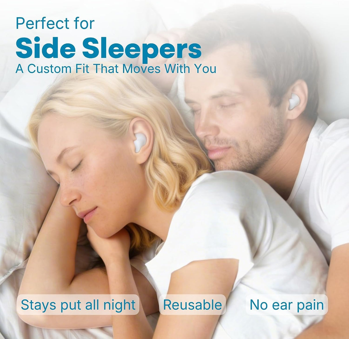 Medi Grade Silicone Ear Plugs for Sleeping, 6 Pairs, 27dB Noise Reduction
