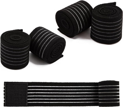 4Pack Elastic Ice Pack Straps,35.5" x 2" Reusable Fastening Bands | Soft and Comfortable, Adjustable Extension Straps,Cold and Hot Therapy,Ideal for Elbow,Thigh,Calf,Waist,Knee,Ankle,Shoulder
