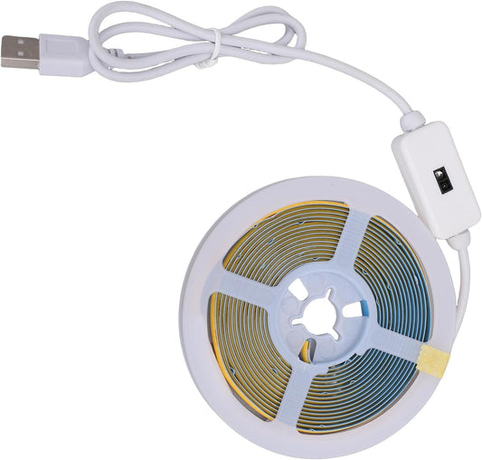 COB LED Strip Light, LED Lights with Motion Sensor, IP65 Water Proof Gesture Control Warm White Strip Night Light for Under Cabinet Bed TV Lighting, Each Emits 800lm (3 Meter)