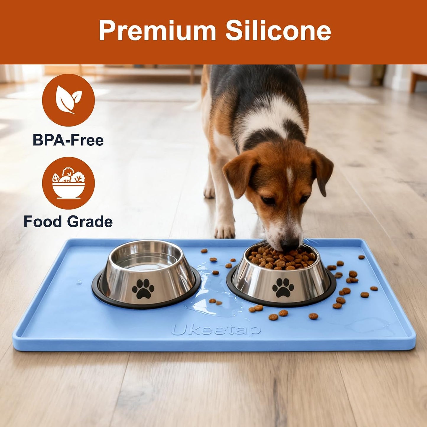 34" x 22" Extra Thick Silicone Mat Waterproof with Raised Edge, | Under Sink Mat for Kitchen & Bathroom, Kitchen Cabinet Liner, Multi-Purpose for Storage & Protection