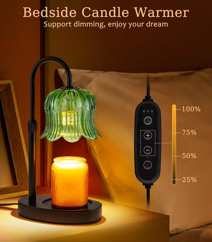 Candle Warmer Lamp with Timer - Electric Candles Wax Warmers Glass Lamps
