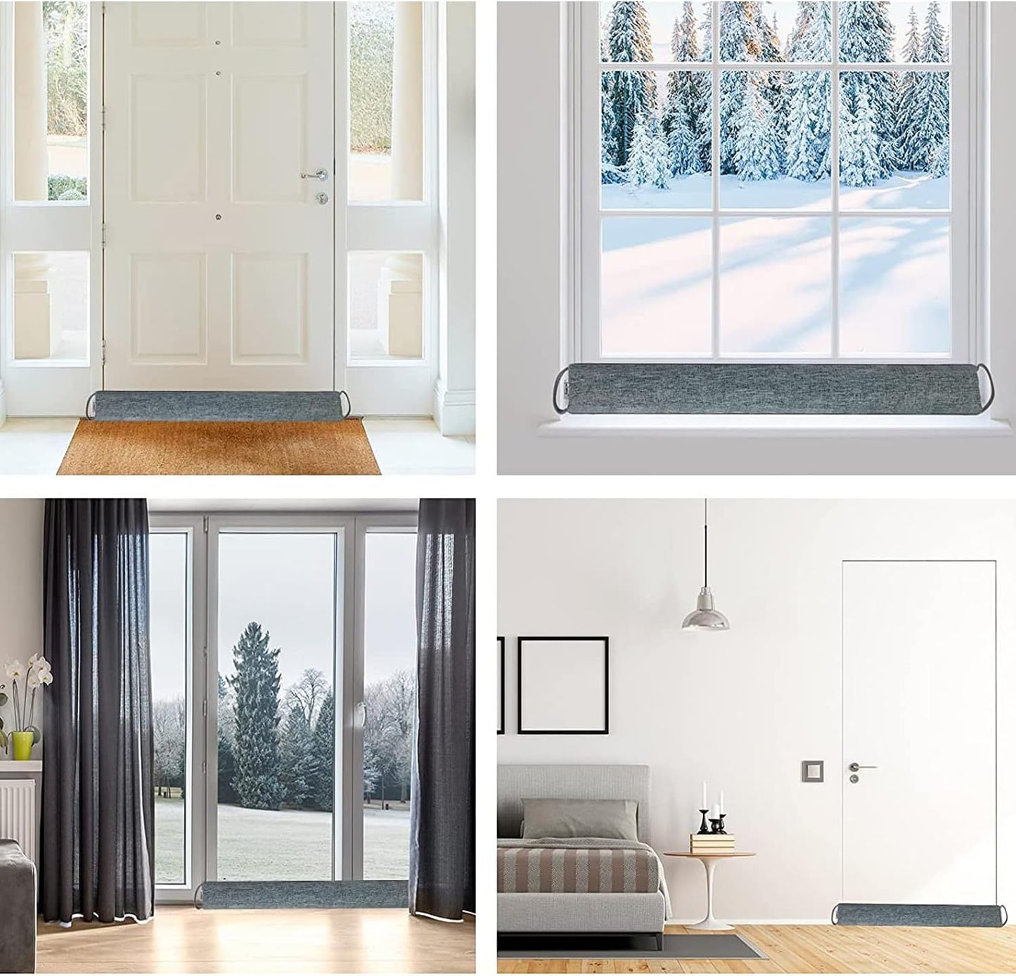 1Pack 36inch Heavy Duty Door Draft Stopper for Bottom of Door, Under Door Draft Blocker (Glass Beads Filling)