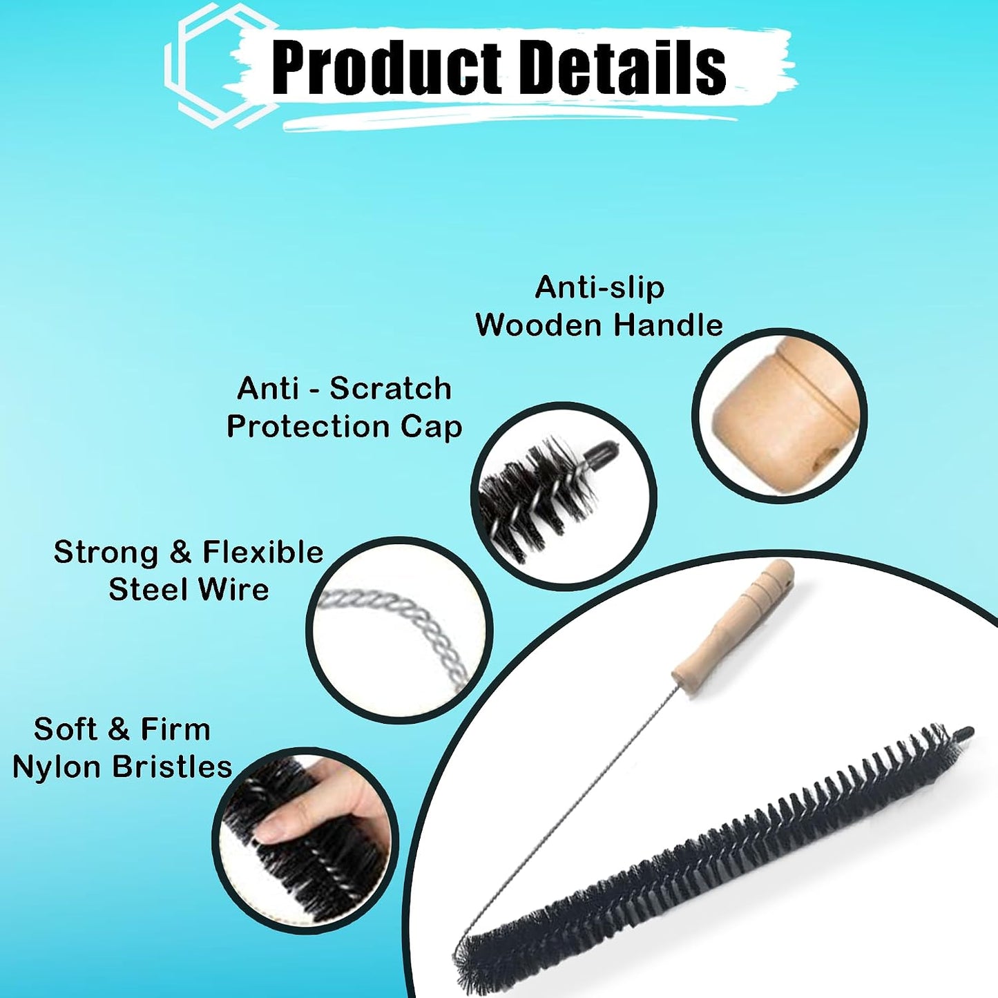 Clothes Dryer Vent Cleaner Kit with Vacuum Hose Attachment Brush, Lint Remover, Dryer Vent Vacuum Hose (Full Brush)