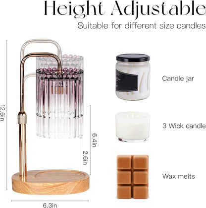Candeldo Candle Warmer Lamp with Timer: Black Wax Melt Warmer
