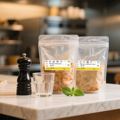 500 PCS Restaurant Quality Shelf Life Food Rotation Labels Vinyl | Removable Freezer Stickers with Collection Date, 2.8 × 1.2 Inches, Oil-Proof, Self Adhesive, Writable Tape,for Home, Kitche