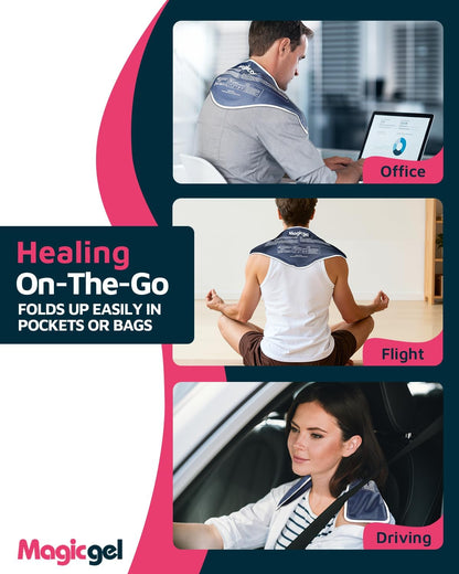 Magic Gel Neck Cooling Tube - Cooling Neck Ring - Reusable Ice Ring Wraps - Necks, Face Ice Coolers - Frozen Cool Wraps, Tubes for Summer Heat, Extremely Hot Weather - 2 Pack, B&W