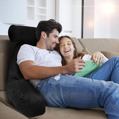 26" Reading Pillow for Sitting Up in Bed, Backrest with Arms