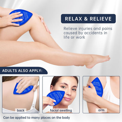 ZNÖCUETÖD 4 Packs Small Gel Ice Packs for Injuries Reusable Compatible with Wisdom Teeth Ice Pack Head Jaw Face Wrap Oral Dental Surgery Recovery