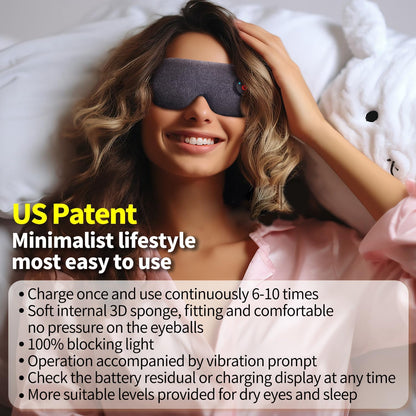 Cordless precised Heated Eye mask for Dry Eyes Relief, Sleep Eyeshade,USB Rechargeable with Battery Indicators, Electric Warm Eye Compress for MGD,Styes,FSA-HSA Eligible