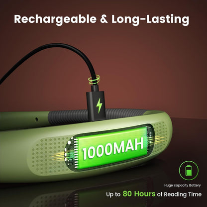 Glocusent Upgraded LED Neck Reading Light, Book Light for Reading in Bed