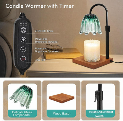Candle Warmer Lamp with Timer,Birthday Gifts for Women