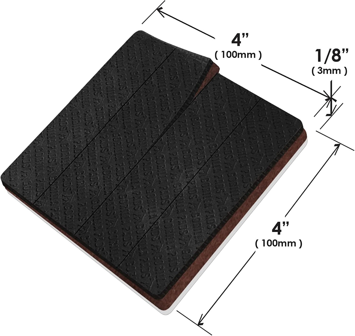 Slipstick GorillaPads CB147 Non Slip Furniture Pads/Gripper Feet (Set of 16) Self Adhesive Rubber Floor Protectors, 1 inch Round, Black