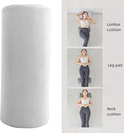 Half Moon Pillow - Ergonomic Memory Foam Knee Pillow for Back Sleeping, High Rebound Bolster for Legs, Waist & Neck Support