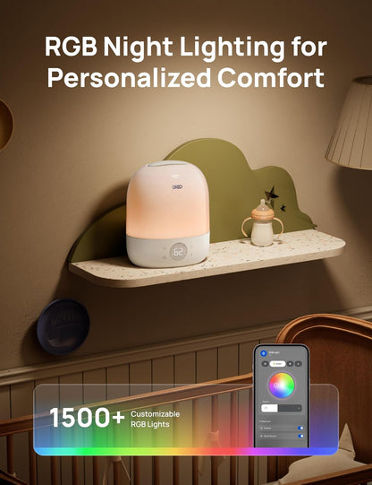DREO 6L Humidifiers for Bedroom, 60H Runtime, 28 dB Quiet, HM524, Black