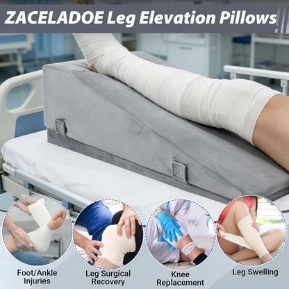Leg Elevation Pillows for After Surgery, Adjustable Height Knee Surgery Recovery Equipment, Knee Replacement Recovery Aids for Hip Ankle Pain Relief Patent Pending