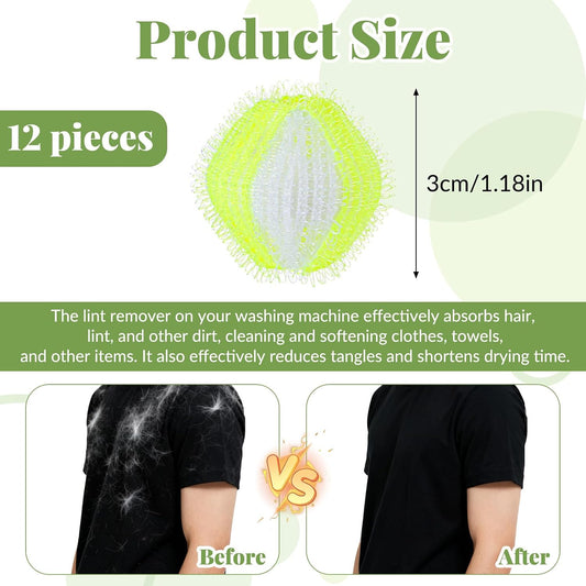 12Pcs Washing Machine Pet Hair Catcher, Pet Hair Remover for Laundry Reusable Washing Machine Dog and Cat Hairs Catcher for Removing Pets Hairs, Lint and Fur