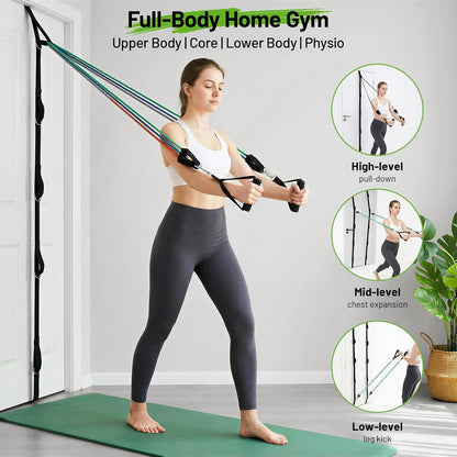 Door Anchor Strap for Resistance Bands | Multi Point Anchor Gym Attachment for Home Fitness, Door Resistance Bands Workout Equipment for Stretch, Strength Training
