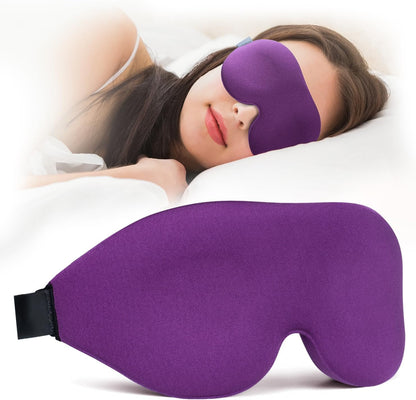 NEWVANGA Sleep Mask for Back and Side Sleeper, Travel Eye Cover, Blue | Block Out Light, 3D Night Blindfold, Zero Pressure Breathable, Lightweight Sleeping Eye Mask, Flight Naps shift Work Yoga
