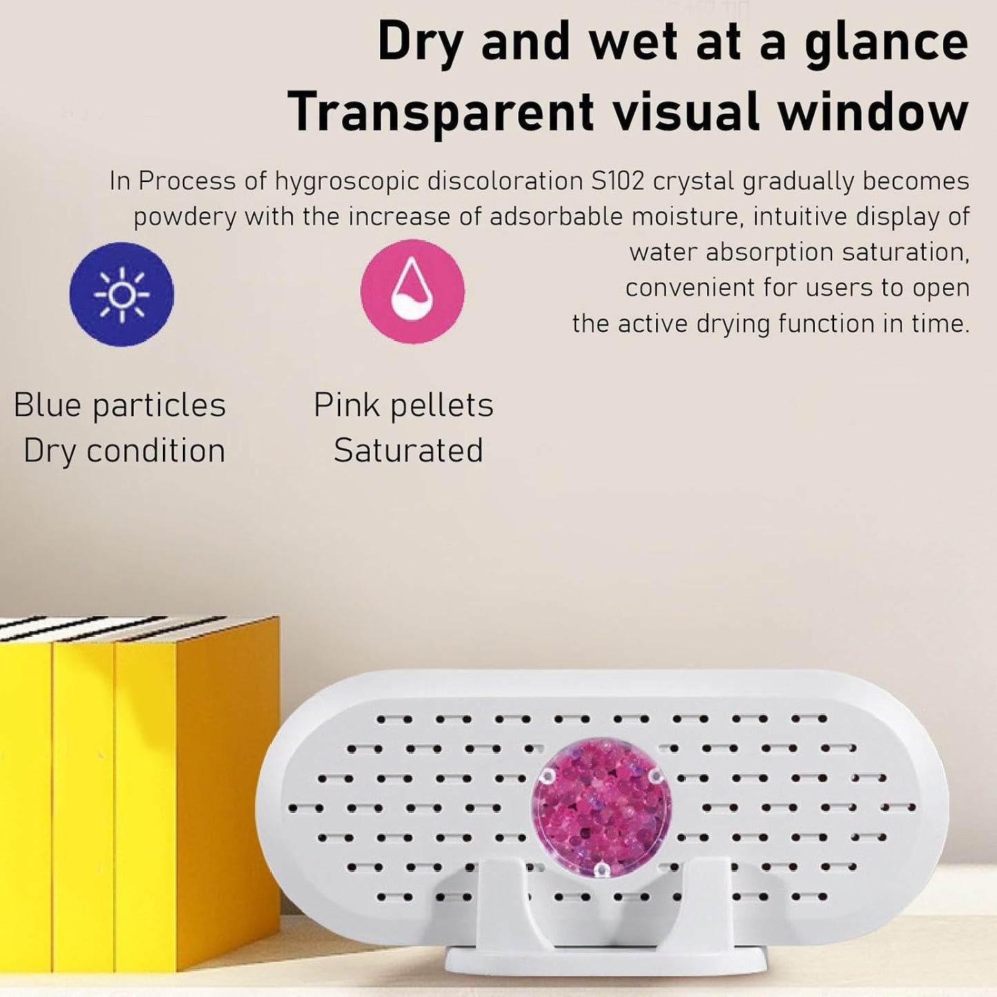 Rechargeable Dehumidifier, Mini Dehumidifier, PABS 5W 6V Electric Dehumidifier for Closet and Shoe Cabinet