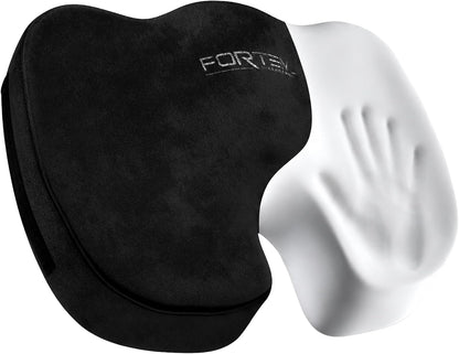 FORTEM Seat Cushion, Office Chair Cushion, Memory Foam Car Seat Cushions, Sciatica Coccyx Tailbone Pain Relief, Chair Cushions for Back Support, Sitting Pad for Gaming, Washable Cover, Non Slip
