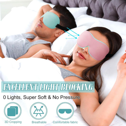 Bencailor 16 Pcs 3D Sleep Eye Mask 99% Blackout Mask with Adjustable Buckle No Eye Pressure Nose-Free Breathable Blindfold for Side/Back/Stomach Sleepers, Travel, Office Naps(Large)