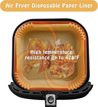 130 Pcs Disposable Mini Air Fryer Liners for COSORI 2.1 Qt Air Fryer | Small Air Fryer Liners, Pre-Cut and Ready to Use Upon Receipt, Food-Grade Safe, Heat to 430°F, Non-Stick