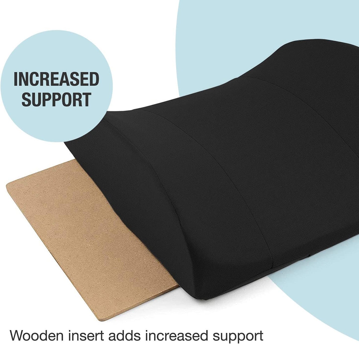 DMI Lumbar Support Pillow for Chair to Assist with Back Support with Removable Washable Cover and Firm Insert to Ease Lower Back Pain while Improving Posture, 14 x 13 x 5, Contoured Foam, Elite, Gray