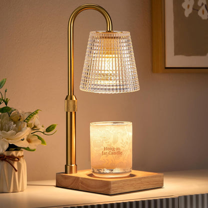 Hong-in Candle Warmer Lamp with Timer, House Warming Gifts New Home Decor | Dimmable & Adjustable Height, Electric Wax Warmer for Scented Wax Jar Candles,Gifts for Women Mom Sister