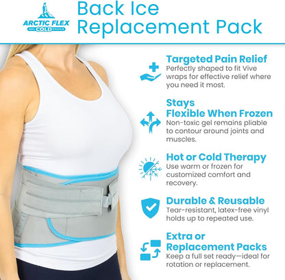 Arctic Flex Gel Replacement Packs - Ice Packs Reusable for Elbow Ice Brace