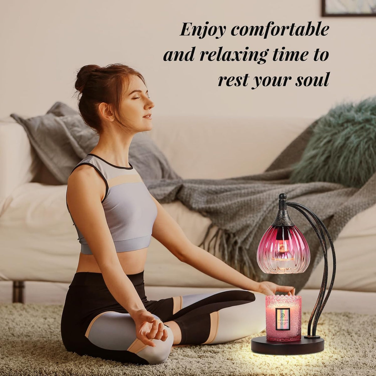 Candle Warmer Lamp with Timer and Dimmer - Electric Melter for Scented Jar Candles - Housewarming, New Home Decor