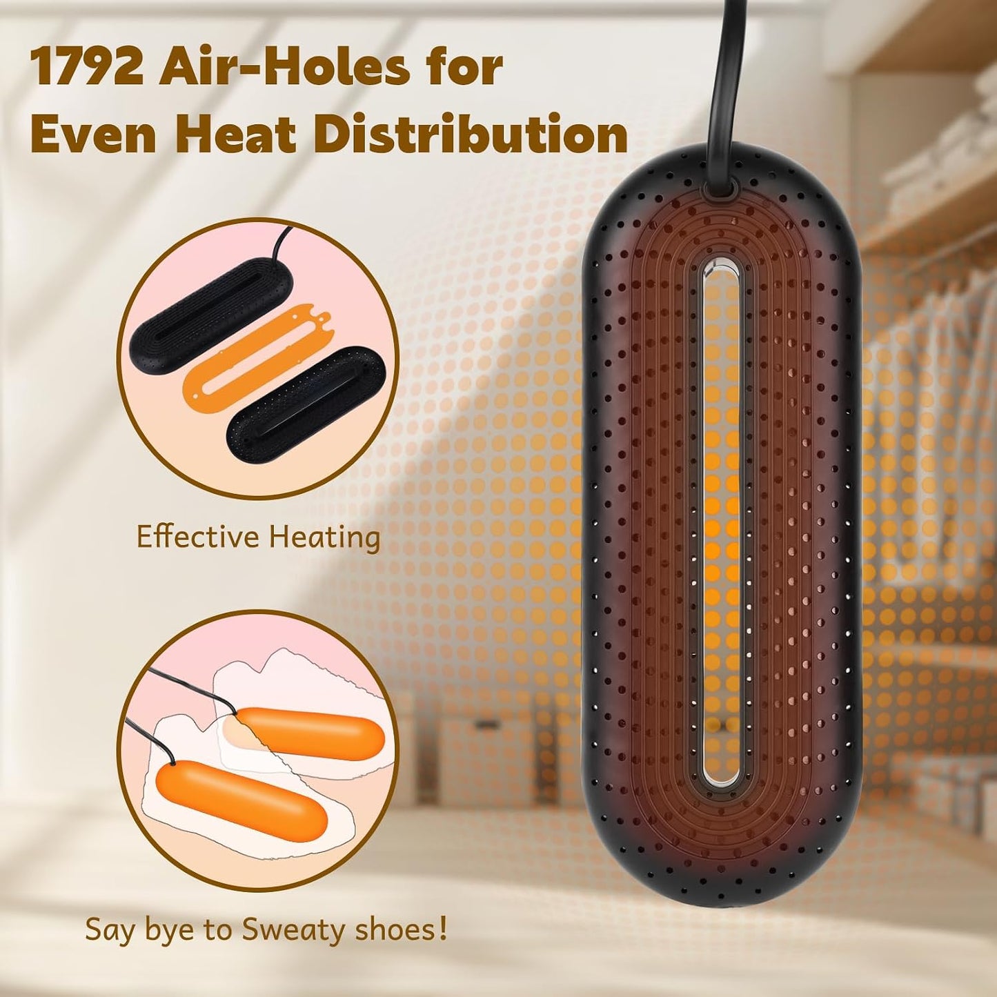 Scienbeauty Electric Shoe Dryers, Portable Boots Dryer Machine with 3/6/9 Hours Timer, Drying for Footwear, Socks, Ski Boots