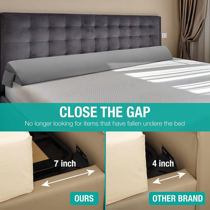 Vekkia 34" Extra-Long Wedge Pillow,7.5" Bed Wedge Pillow for Sleeping,White