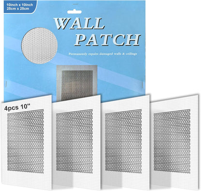 8Pcs 6 Inch Drywall Patch, Wall Repair Patches Wall Hole Repair Patch | Wall Patch for Aluminum Metal Sheetrock Ceiling, Self-Adhesive Fiberglass Repair Kit(6"x 6")