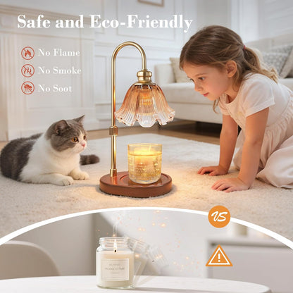 Candle Warmer Lamp with Timer, Christmas Decorations Indoor, Birthday Gifts for Women Mom, Warming Gifts for Office, Dorm, Apartment & New Home Decor