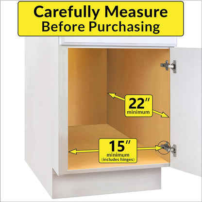 LYNK PROFESSIONAL® Pull Out Cabinet Organizer, Kitchen Slide Out Drawer | 14W x 21D chrome rollout shelf creates easy-access storage for cookware, pantry items and kitchen essentials inside cabinets