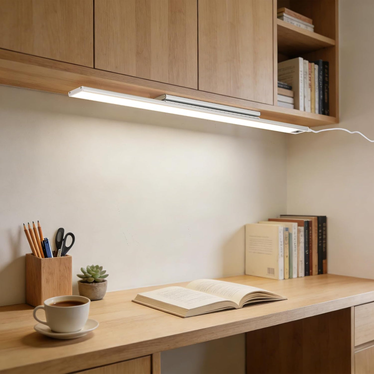 HEYAN 16inch Under Cabinet Lighting, Wall-Mounted Study Lights