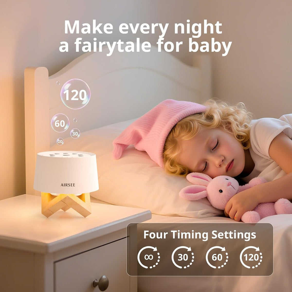 AIRSEE White Noise Sound Machine for Baby Adults, Home Office Travel