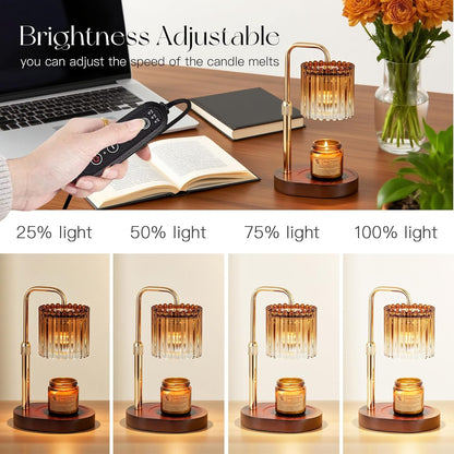 Candeldo Candle Warmer Lamp with Timer: Black Wax Melt Warmer