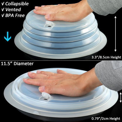 Kichwit Collapsible Silicone Microwave Plate Cover Splatter Guard